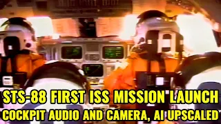 STS-88 Launch - Cabin Audio, AI Upscale - Endeavour - December 4, 1998 - First Shuttle ISS mission