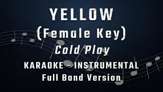 YELLOW - FEMALE KEY - FULL BAND KARAOKE - INSTRUMENTAL - COLDPLAY