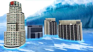 تسونامي المجمدة في العصر الجليدي لعبة جي تي أي 5 | GTA V Tsunami & Ice Age