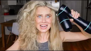 I TRIED STRAIGHTENING MY HAIR WITH A VACUUM ?!? 😱 REVERSE HAIR DRYER!