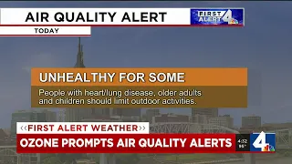 Ozone prompts air quality alerts