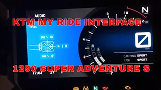 KTM MY RIDE interface.  iPhone and Sena Upad set up. KTM 1290 Super Adventure S