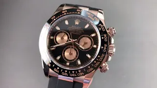 Rolex Daytona Ceramic Rose Gold Oysterflex Strap 116515LN Rose Gold Rolex Watch Review