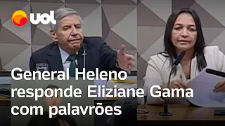 CPI do 8/1: General Heleno se incomoda com fala de Eliziane Gama e responde com palavrões