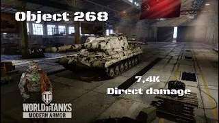 Object 268 in Paso de Dukla: 7,4K direct damage | World of Tanks | Wot console