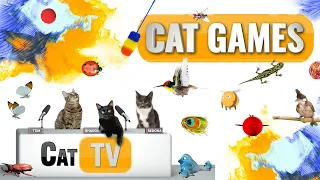 CAT Games | Ultimate Cat TV Compilation Vol 23 | 2 HOURS 🐝🐞🦋🦎🦜🐜🐭🧵