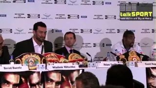 David Haye v Wladimir Klitschko: Best bits from press conference