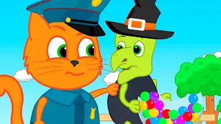 Cats Family in English - Gumball Machine Guard Cartoon for Kids