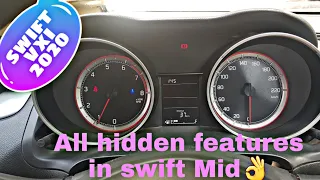 Hidden features in swift/swift vxi bs6/MId meter/speedo meter/review..👌
