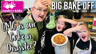 OMG IS OUR CAKE A DISASTER? | BIG Family BAKE OFF | Cash for kids challenge DAY 2