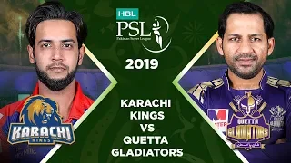 Match 28: Full Match Highlights Karachi Kings vs Quetta Gladiators | HBL PSL 4 | HBL PSL 2019