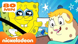 SpongeBob | Powrót do Szkoły ze Sponge Bobem! 🚌 | 60+ Minutowa Kompilacja | Nickelodeon Polska