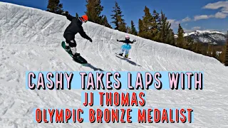 6 Year Old Cashy Rides With JJ Thomas Olympic Snowboard Bronze Medalist