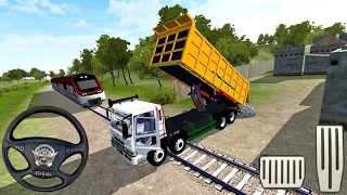 Mitsubishi Fuso Dump Truck Stop The Train - Bus Simulator Indonesia Android Gameplay