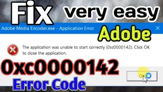 The application was unable to start error code 0xc0000142.