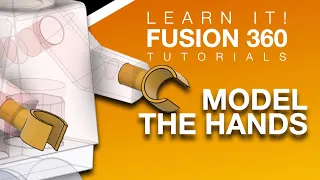 Fusion 360 for Beginners - Lesson 10f - Model the Hands, Join Bodies, Delete Features (2023)