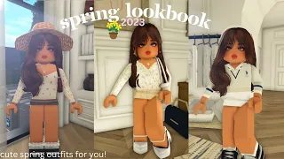 ♡ casual spring outfits 🌷🌼🍃 | spring 2023 look book | outfit codes included | bloxburg roleplay ♡