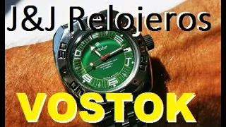 Precioso Reloj Vostok Amphibia,Verde Ref: 710 405 En Español,Desempaquetado y primeras impresiones.