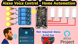 Alexa Voice Control Home Automation with Manual Switches using Arduino IOT Cloud