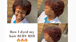 How I dyed my hair💁🏽‍♀️ Inecto Ruby Red + Caramel Blonde || South African YouTuber🇿🇦