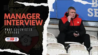 Grant McCann reacts to Rovers' record-equalling win at Colchester United