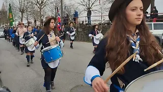 ans@trofa.Fanfarra dos escuteiros na festa de Santo Amaro na Carreira  Famalicão- VID 2024/01/21