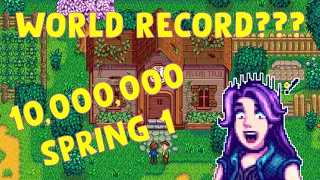 Stardew Valley Speedrun | 10,000,000 Gold on Spring 1 Any% NO CHEATS!