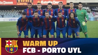 UEFA Youth League: FC Barcelona - Porto / Warm up