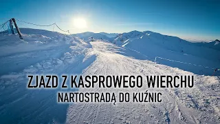 POV: Zjazd z Kasprowego Wierchu Trasą Goryczkową nartostradą do Kuźnic (4K/50fps) 2023