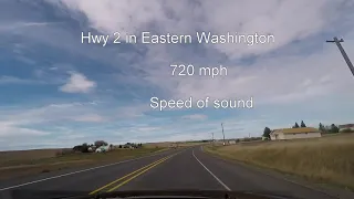Driving 2,000 mph on hwy 2 in Washington State (simulated)