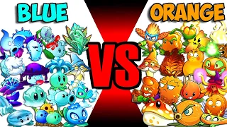 Team ORANGE vs BLUE - Who Will Win? - PvZ 2 Team Plant Vs Team Plant