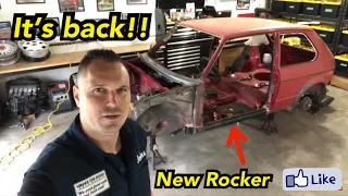 Volkswagen Golf Mk1 Build (Ep.14) / ROCKER REPAIR & A BEAR / VW Swap Rabbit Caddy Citi Cabrio Jetta