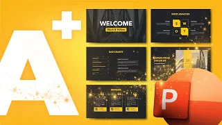 PowerPoint MasterClass - Create a Stunning 5-Page Black & Yellow Deck