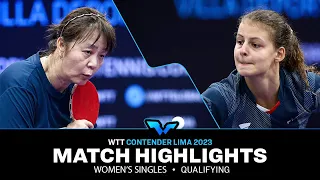 Zhiying Zeng vs Camille Lutz | WS Qual | WTT Contender Lima 2023