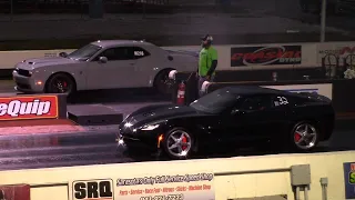 Hellcat Redeye Super Stock vs C7 Corvette and Procharged Camaro 1/4 Mile