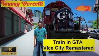 Train in GTA Vice City | Tommy Vercetti Remastered 2020 [4K + 60FPS]