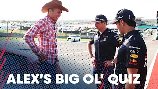 The Big Ol' Austin Quiz With Max Verstappen, Sergio Perez and Alex Albon