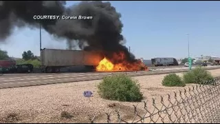 'Angels' save men from burning car on Interstate 10