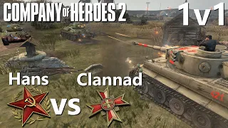 CoH2: 1v1 Hans (SOV) vs Clannad(OST) Company of Heroes 2