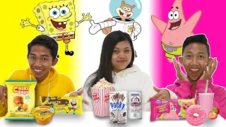 PILIH KARAKTER SPONGEBOB SESUAI MAKANAN 1 WARNA! | CHALLENGE | Mikael TubeHD