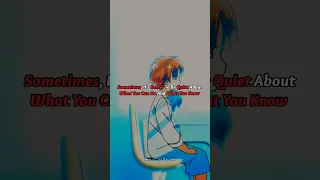 Sometimes It's Better To Be Quiet ~ Ayanokoji edit ~ WhatsApp Motivational Status ~ #anime #quotes