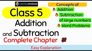 Class 5 Maths Chapter 2 Addition and Subtraction | Addition and Subtraction of large numbers