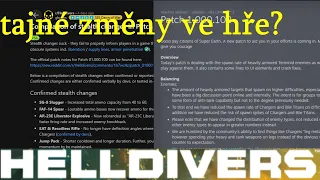 helldivers 2 tajnej update a věci okolo