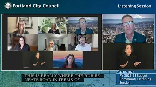 City Council 2022-04-18 - FY 2022‐23 Budget Community Listening Session