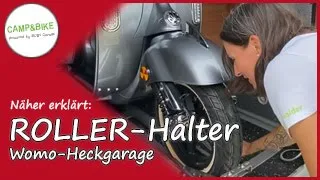 bike holder MOTO - Rollerhalterung für Wohnmobil Heckgarage - näher erklärt - für Camper mit Roller