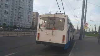 Троллейбус, маршрут №14 ВМЗ-5298-22 б.3836 (19.05.2019) Санкт-Петербург