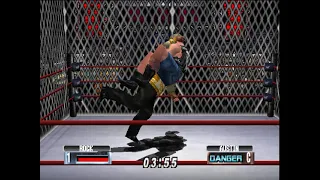 WWF No Mercy Gameplay. Steel Cage Match With Stone Cold Steve Austin vs. The Rock