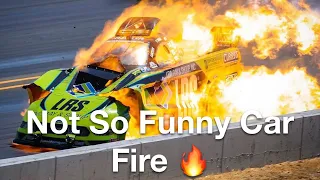 Funny Car Fires Are Not So Funny. Huge Explosion. The Parts Plus Team Jumped In To Help.