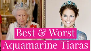 Best & Worst Aquamarine Tiaras - Brazilian Aquamarine Tiara, Swedish Kokoshnik Tiara, Faberge Tiara