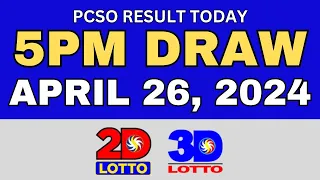 LOTTO RESULT TODAY 5PM April 26, 2024 (FRIDAY) | Swertres | Ez2 | PCSO